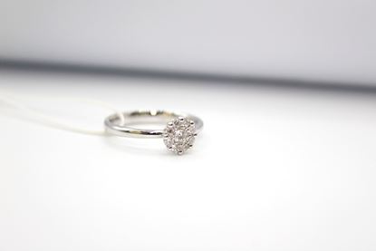 Immagine di Anello Margherita da Donna in Oro Bianco e Diamanti