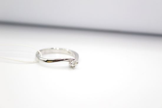 Immagine di Anello Solitario da Donna in Oro Bianco e Diamante