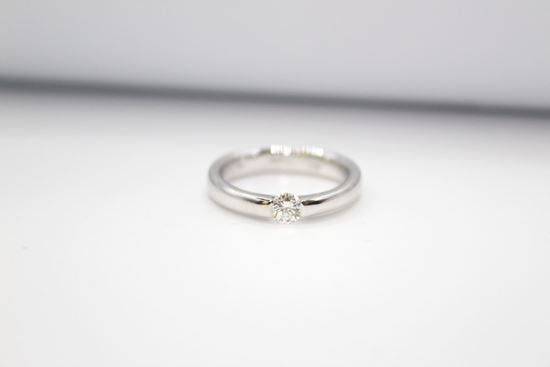 Immagine di Anello Solitario da Donna in Oro Bianco e Diamante