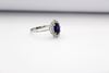 Immagine di Anello Margherita da Donna in Oro Bianco con Pietra Dura e Zirconi