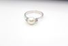 Immagine di Anello da Donna in Oro Bianco con Perla e Zirconi