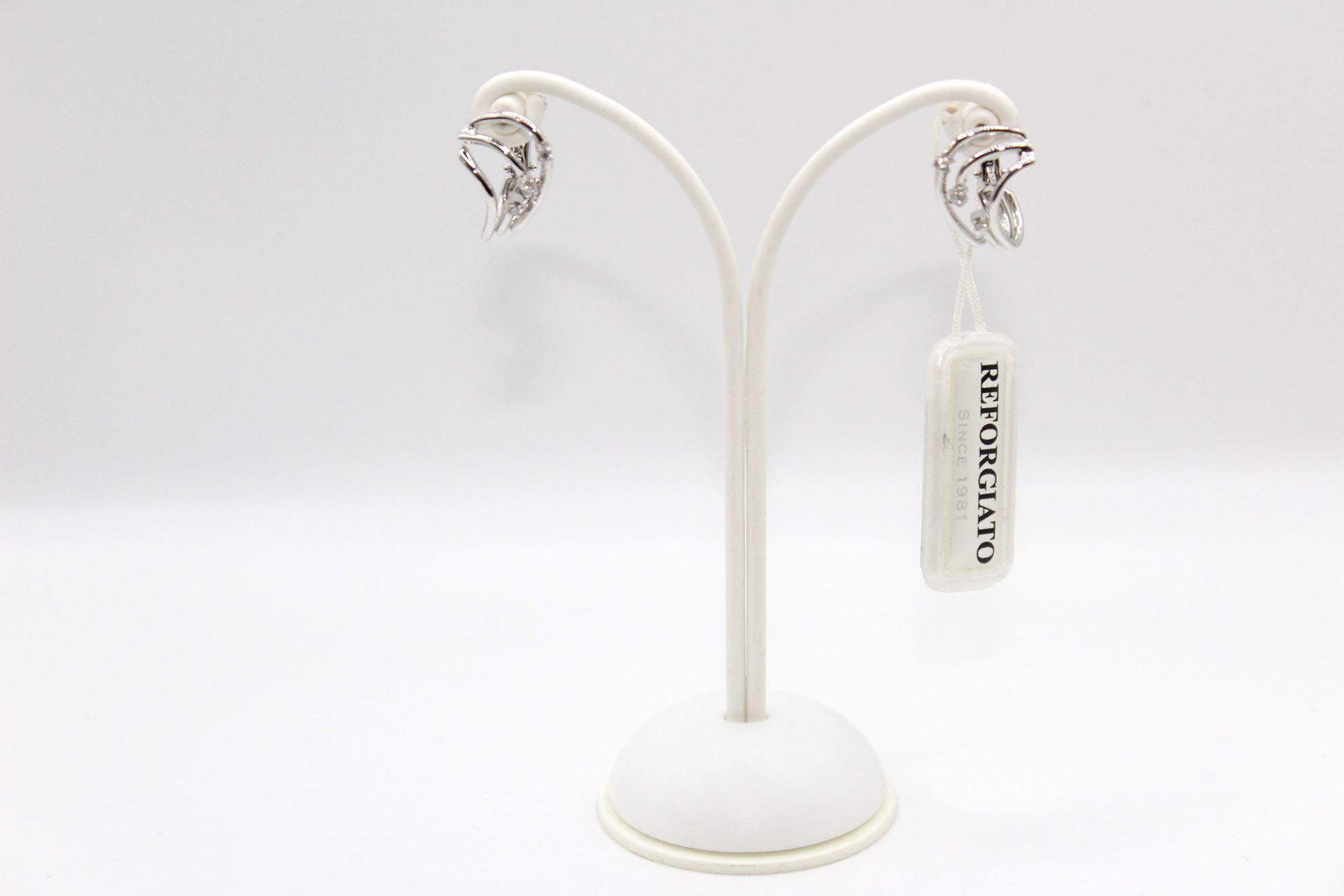 Immagine di Orecchini Fantasia da Donna in Oro Bianco e Diamanti