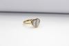 Immagine di Anello Cuore da Donna in Oro Giallo e Madreperla