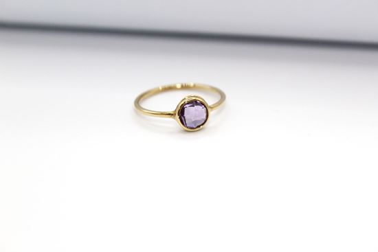 Immagine di Anello da Donna in Oro Giallo con Ametista