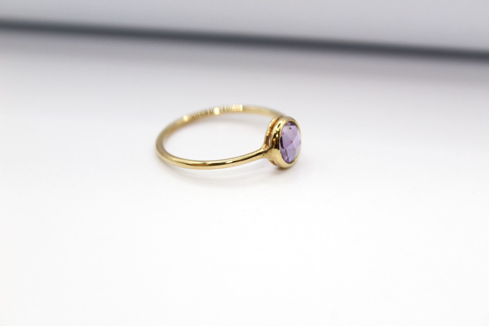 Immagine di Anello da Donna in Oro Giallo con Ametista