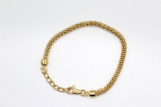 Immagine di Bracciale in Argento Laminato in Oro Giallo da Uomo e Donna