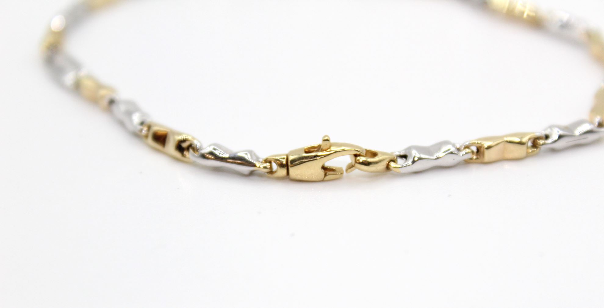 Immagine di Bracciale da Uomo Fantasia Oro Giallo e Bianco