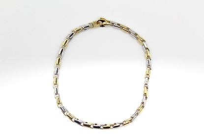 Immagine di Bracciale Uomo Cardano Oro Giallo e Bianco