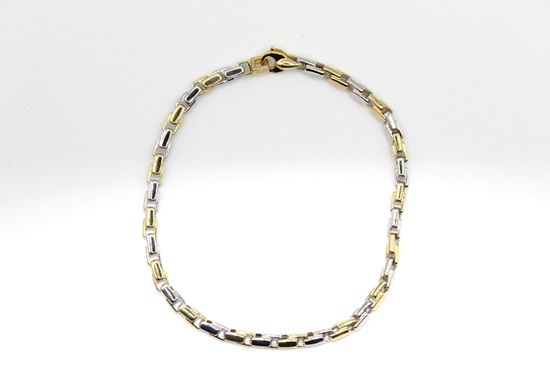 Immagine di Bracciale Uomo Cardano Oro Giallo e Bianco