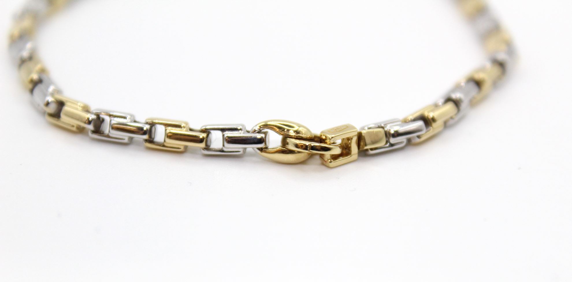 Immagine di Bracciale Uomo Cardano Oro Giallo e Bianco