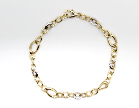 Immagine di Bracciale da Donna in Oro Giallo e Bianco