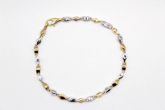 Immagine di Bracciale da Uomo in Oro Giallo e Bianco