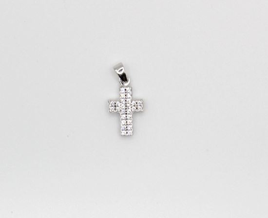Immagine di Ciondolo Croce per Collana in Oro Bianco