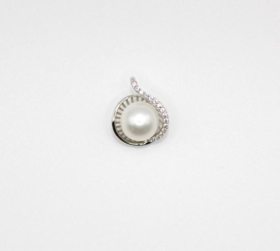Immagine di Ciondolo Perla per Collana in Oro Bianco