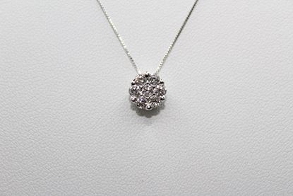 Immagine di Collana Margherita da Donna Oro Bianco e Diamanti