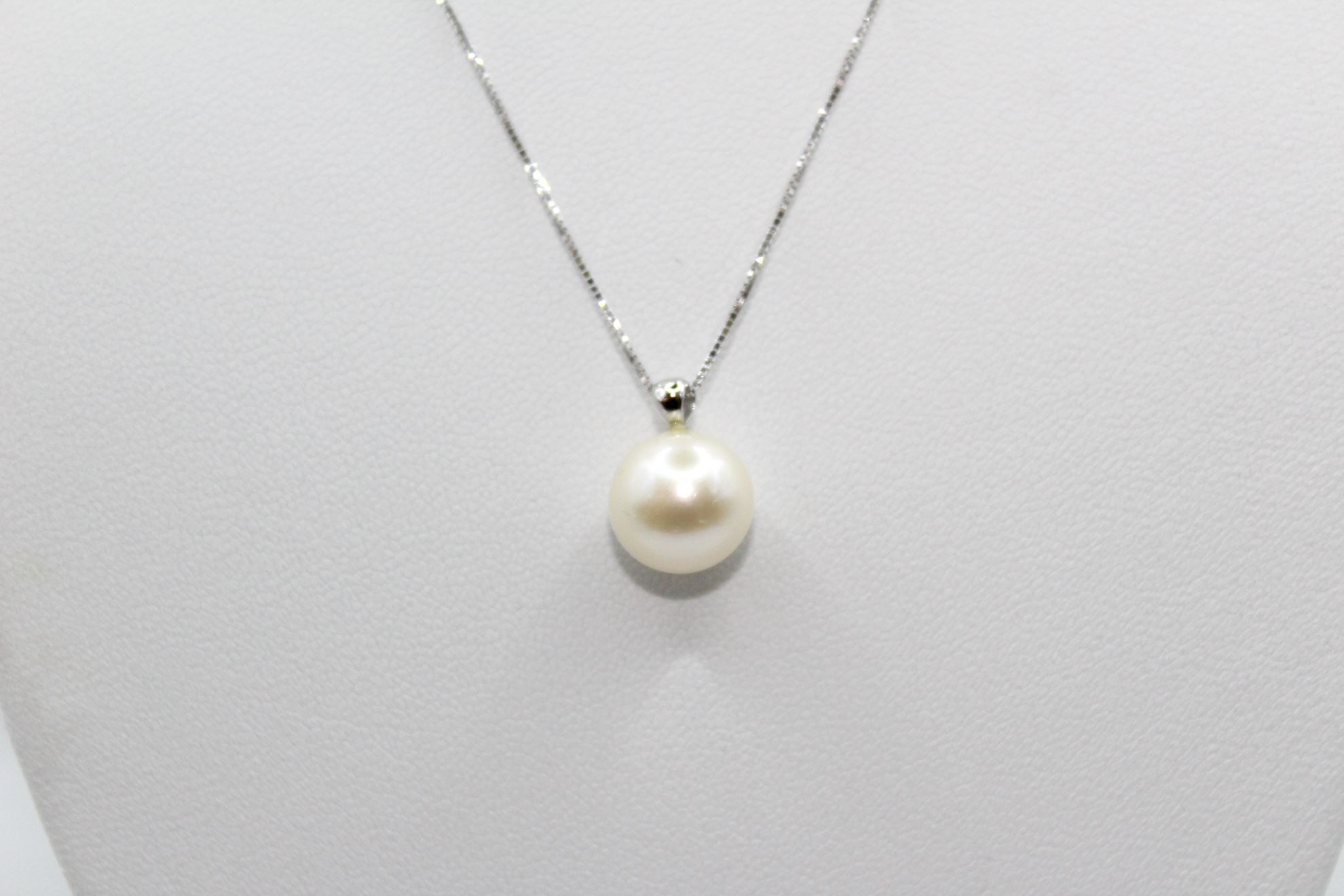 Immagine di Collana Perla da Donna in Oro Bianco