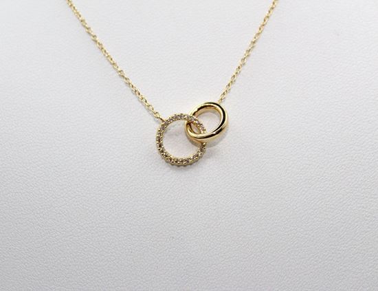 Immagine di Collana Anelli da Donna in Oro Giallo e Zirconi