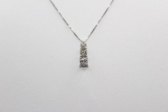 Immagine di Collana Trilogy da Donna in Oro Bianco e Zirconi
