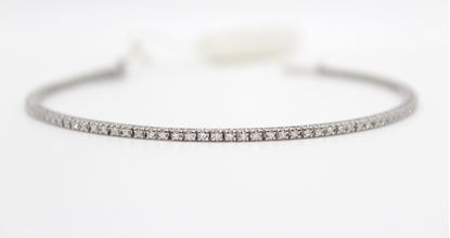 Immagine di Bracciale Tennis Uomo Donna Oro Bianco e Diamanti