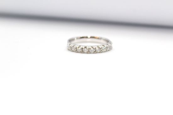 Immagine di Anello Veretta da Donna in Oro Bianco e Diamanti