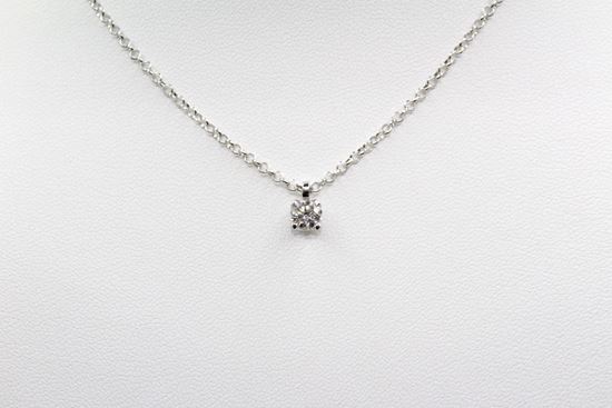 Immagine di Punto Luce da Donna in Oro Bianco con Diamante
