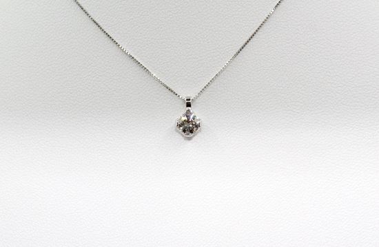 Immagine di Punto Luce in Oro Bianco con Diamante