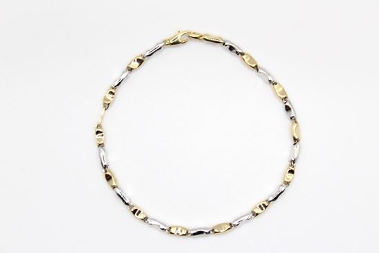 Immagine di Bracciale da Uomo in Oro Giallo e Bianco